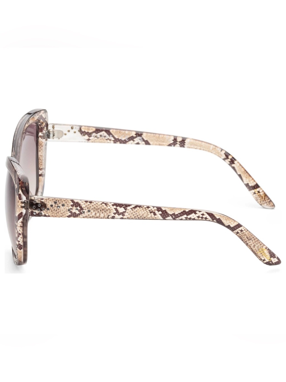 Guess Women's Cat-Eye Sunglasses in Brown Snake-Print GF0383-45F - Picture 2 of 12